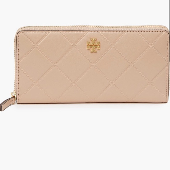 Tory Burch - beige leather wallet - Picture 1 of 5